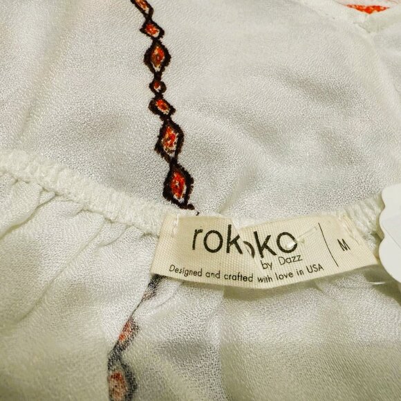 ROKOKO BY DAZZ Boho Women's Morocco Crop Tank size M NWT - Picture 8 of 8